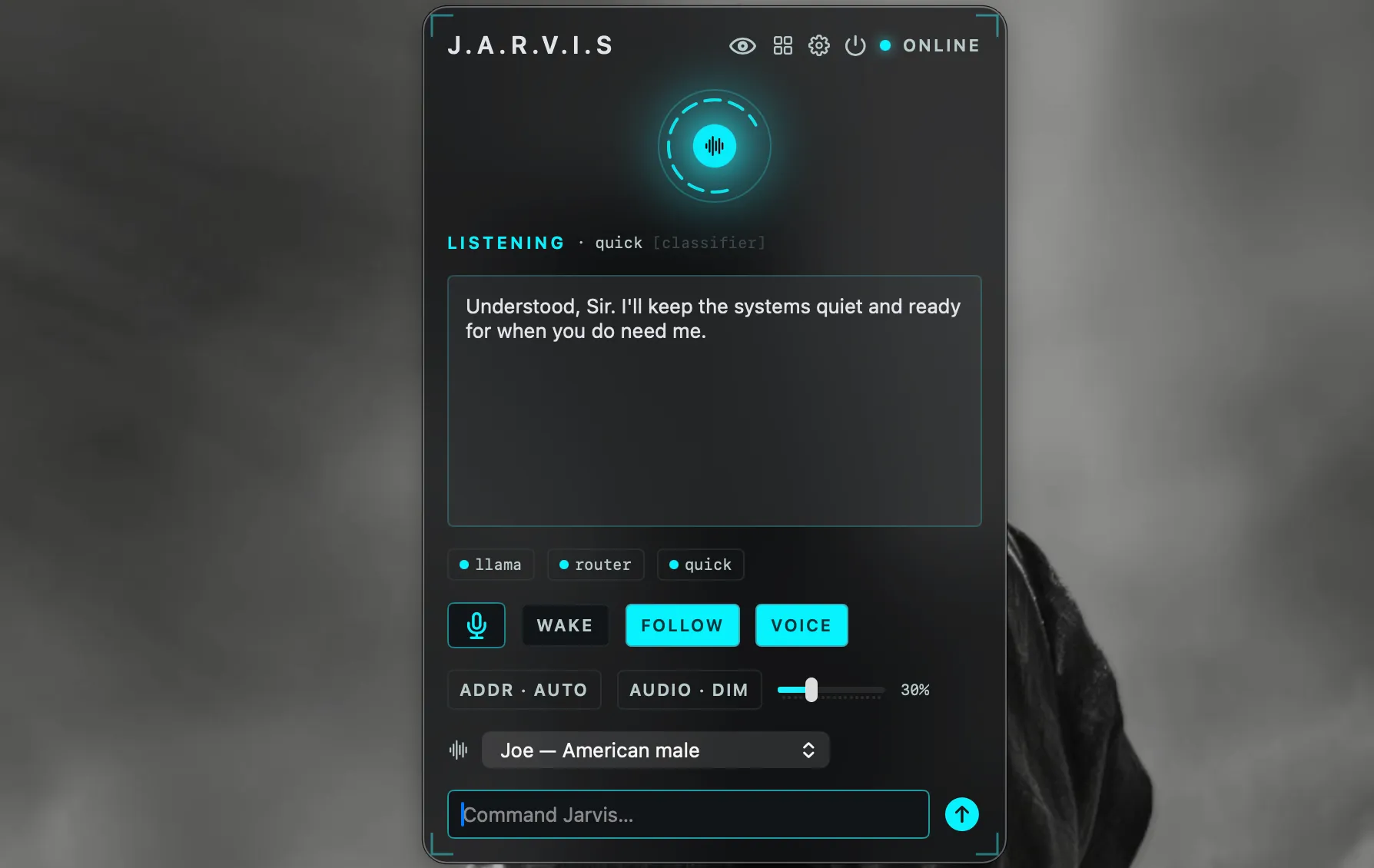Jarvis screenshot
